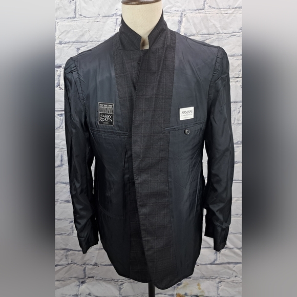 Armani Collezioni Blazer Sport Coat Gray Check Harry Rosen Italy S Drop 42R - Picture 11 of 15
